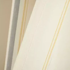 Kirklands Home Yellow & Gray Farmhouse Curtain Panel Set, 95 in. New