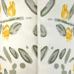 Kirklands Home Yellow & Gray Floral Outdoor Pillow Outlet
