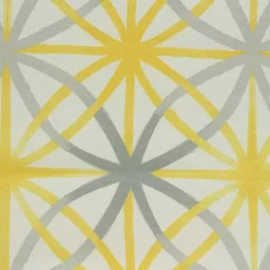 Kirklands Home Yellow & Gray Geometric Flowers Outdoor Pillow Online