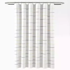 Kirklands Home Yellow and Gray Ombre Stripe Shower Curtain Clearance