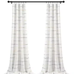 Kirklands Home Yellow and Gray Stripe Curtain Panel Set, 95 in. Online