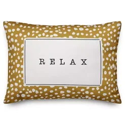 Kirklands Home and White Polka Dot Relax Outdoor Pillow Yellow Online