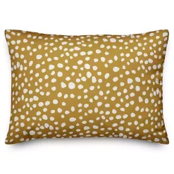 Kirklands Home and White Polka Dot Relax Outdoor Pillow Yellow Online