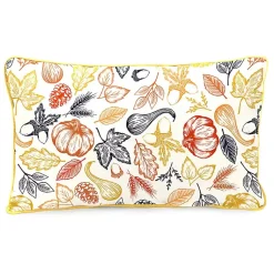 Kirklands Home Yellow Blessed Outdoor Lumbar Pillow