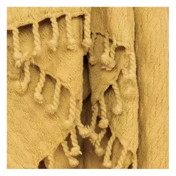 Blankets & Throws>Kirklands Home Cable Knit Tassel Throw Yellow