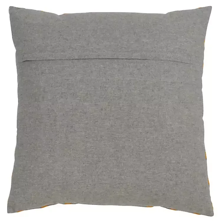 Pillows>Kirklands Home Yellow Crosshatch Stitch Cotton Throw Pillow