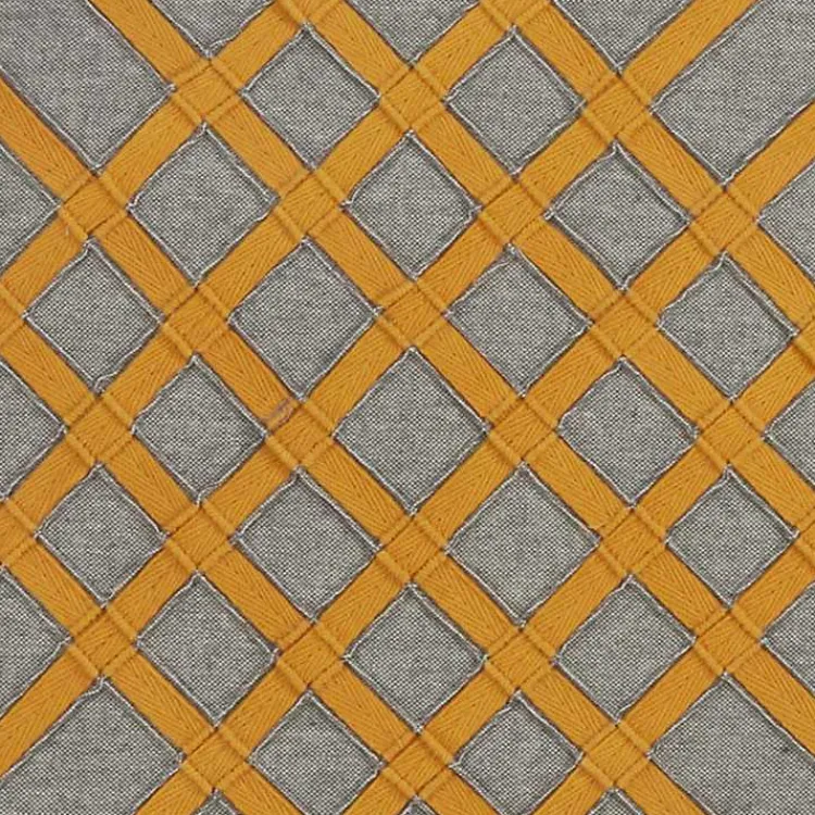 Pillows>Kirklands Home Yellow Crosshatch Stitch Cotton Throw Pillow