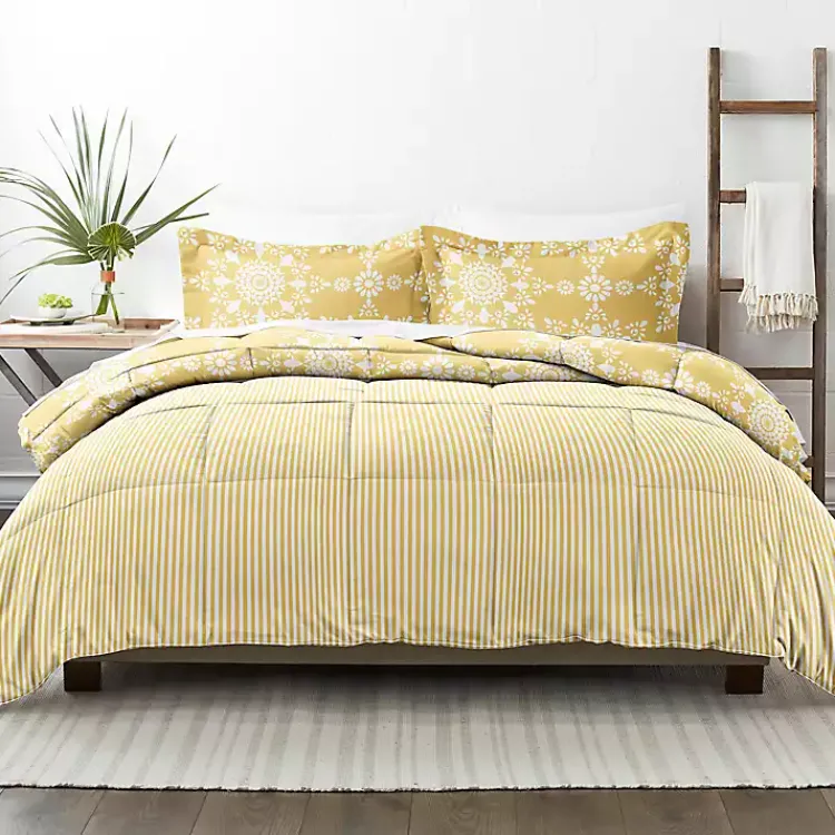 Kirklands Home Daisy Medallion Queen 3-pc. Comforter Set Yellow Discount