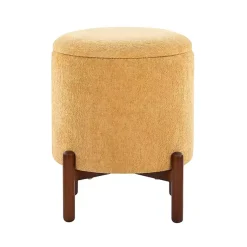 Kirklands Home Daniella Storage Ottoman Yellow Hot