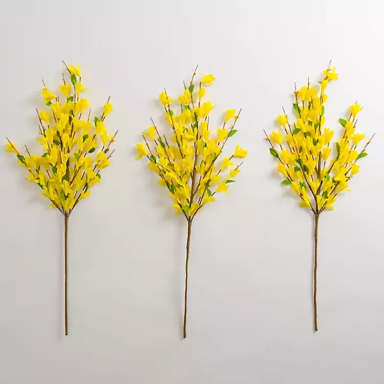Stems & Bouquets>Kirklands Home Forsythia Stems, Set of 3 Yellow