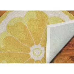Kirklands Home Yellow Lemon Indoor/Outdoor Accent Rug, 2x3 Online