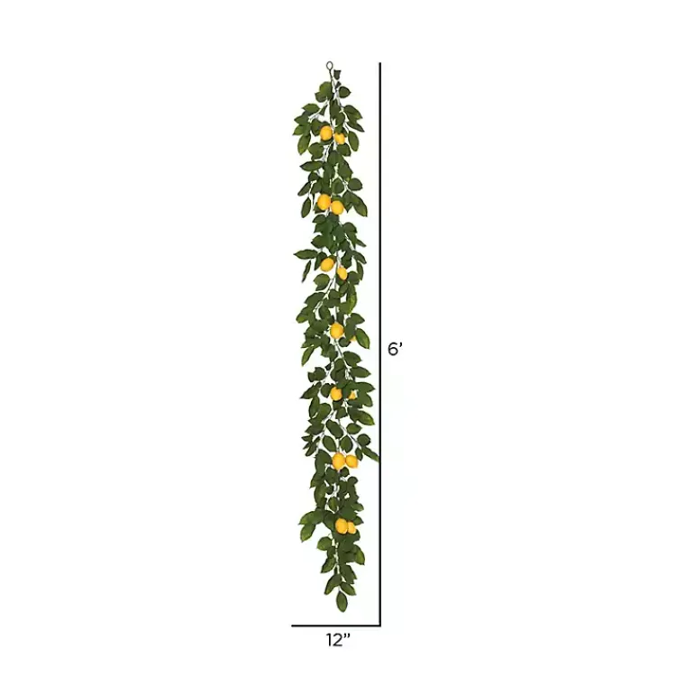 Arrangements & Greenery>Kirklands Home Yellow Lemon Leaf Garland