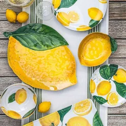 Kirklands Home Lemon Melamine Serving Tray Yellow Best