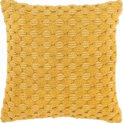 Pillows>Kirklands Home Looped Cotton Throw Pillow Yellow