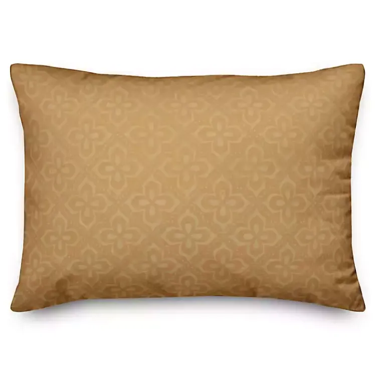 Pillows>Kirklands Home Medallion Indoor/Outdoor Lumbar Pillow Yellow