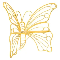 Kirklands Home Metal Butterfly Garden Chair Yellow Clearance