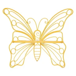 Kirklands Home Metal Butterfly Garden Chair Yellow Clearance
