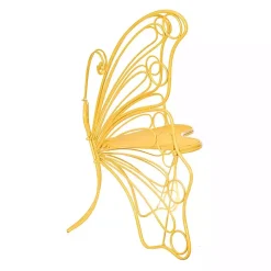 Kirklands Home Metal Butterfly Garden Chair Yellow Clearance