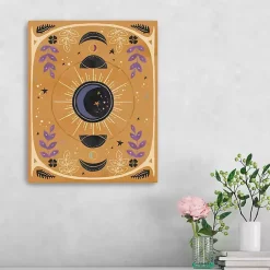 Halloween>Kirklands Home Yellow Moon Phases Canvas Art Print