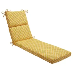 Kirklands Home Pattern Outdoor Chaise Cushion Yellow Discount