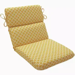 Kirklands Home Pattern Outdoor Chair Cushion Yellow Hot