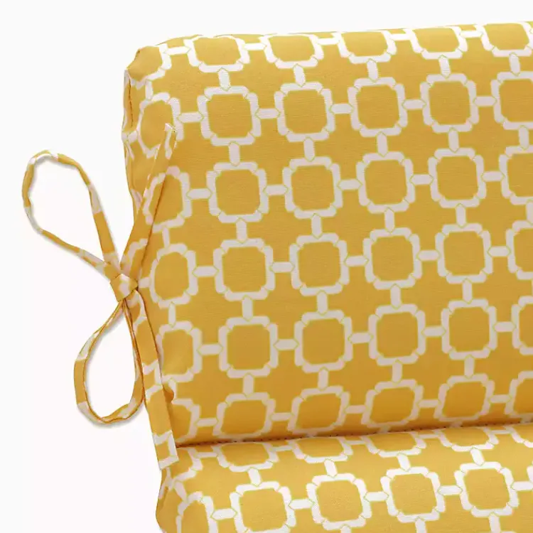 Kirklands Home Pattern Outdoor Chair Cushion Yellow Hot