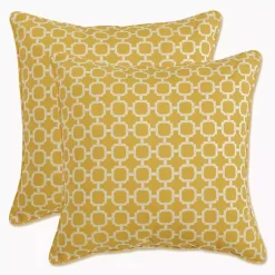 Kirklands Home Pattern Outdoor Pillows, Set of 2 Yellow Best