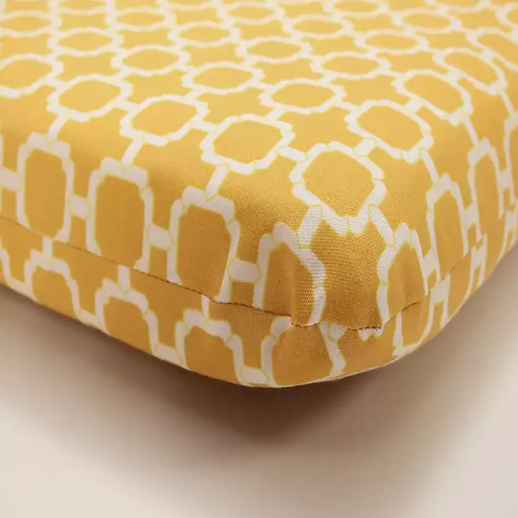 Kirklands Home Rounded Outdoor Seat Cushions, Set of 2 Yellow Best