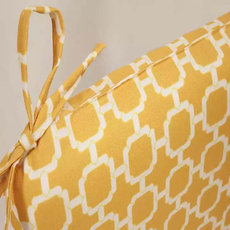 Kirklands Home Rounded Outdoor Seat Cushions, Set of 2 Yellow Best