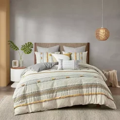 Kirklands Home Yellow Striped 3-pc. Full/Queen Comforter Set New