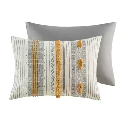 Kirklands Home Yellow Striped Pom Pom 3-pc. Full/Queen Duvet Set Hot