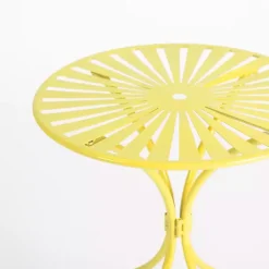 Kirklands Home Sunburst Metal 3-pc. Outdoor Bistro Set Yellow Sale