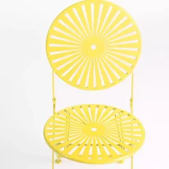 Kirklands Home Sunburst Metal 3-pc. Outdoor Bistro Set Yellow Sale
