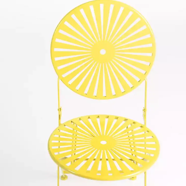 Kirklands Home Sunburst Metal 3-pc. Outdoor Bistro Set Yellow Sale