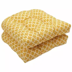 Kirklands Home Tufted Outdoor Seat Cushions, Set of 2 Yellow Online