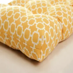 Kirklands Home Tufted Outdoor Seat Cushions, Set of 2 Yellow Online
