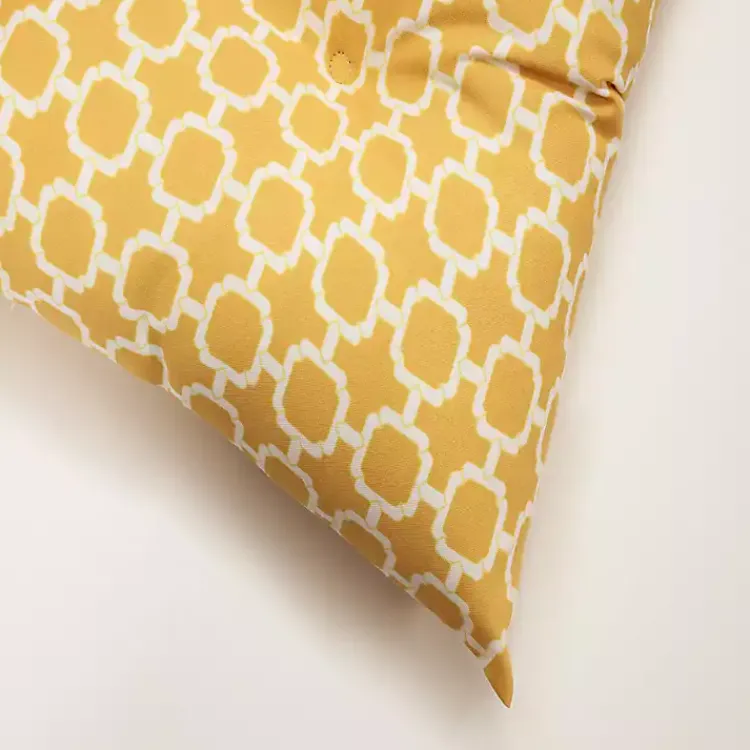 Kirklands Home Tufted Tie Outdoor Seat Cushions, Set of 2 Yellow Hot