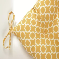 Kirklands Home Tufted Tie Outdoor Seat Cushions, Set of 2 Yellow Hot
