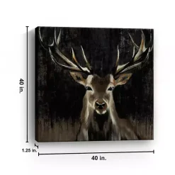 Kirklands Home Young Buck Giclee Canvas Art Print, 40x40 in. Black