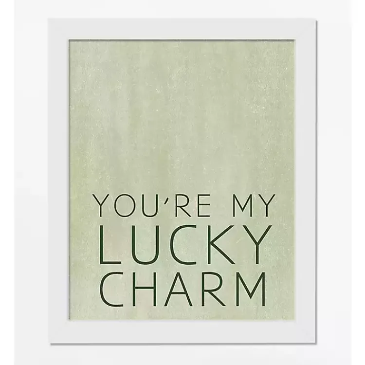 St Patricks Day Decorations>Kirklands Home You're My Lucky Charm Framed Canvas Art Print