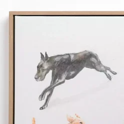 Kirklands Home Zoomie Dogs Framed Canvas Art Print Best